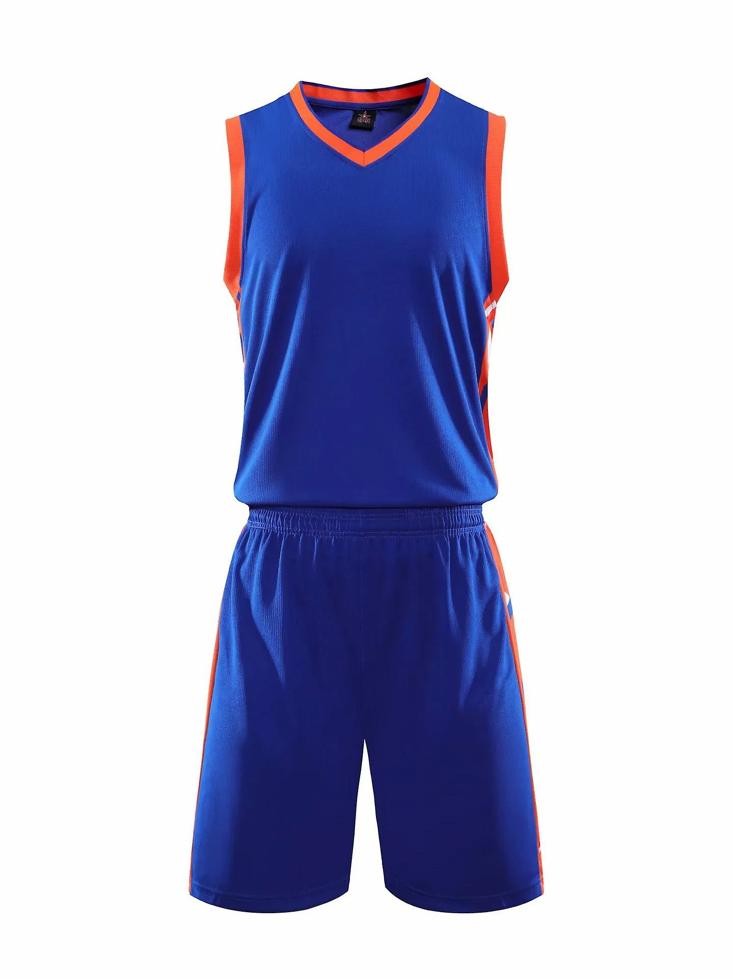 1 Set Mens Basketball Jersey and Shorts Team Uniform Sportswear, blue,2XL