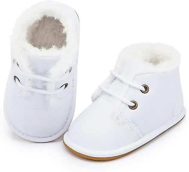 Baby Boys Girls Oxford Shoes Pu Leather Soft Rubber Sole Sneakers Anti-slip Toddler White 12cm6-12months Ankle Boots Infant Walk