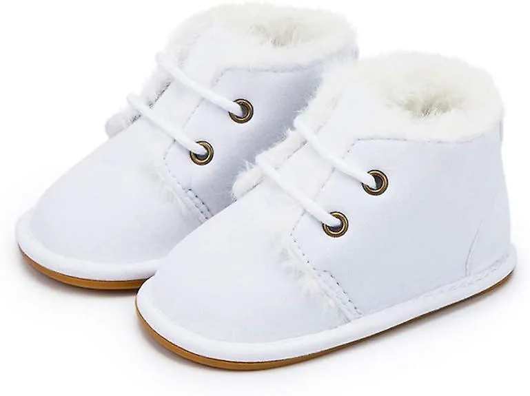 Baby Boys Girls Oxford Shoes Pu Leather Soft Rubber Sole Sneakers Anti-slip Toddler White 12cm6-12months Ankle Boots Infant Walk