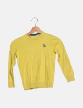 Benetton Jersey amarillo de punto