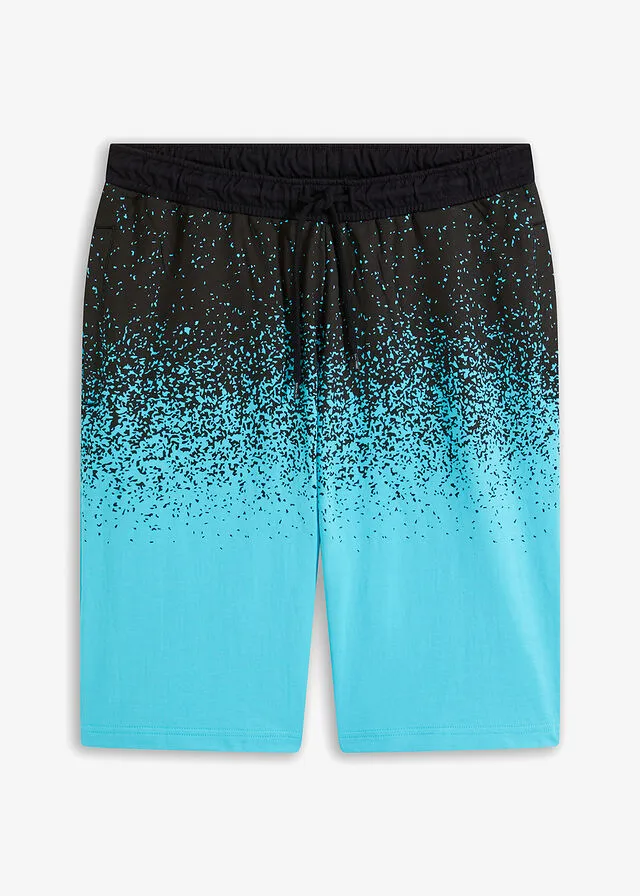 Bermudas de chándal Azul caribe/negro estampado