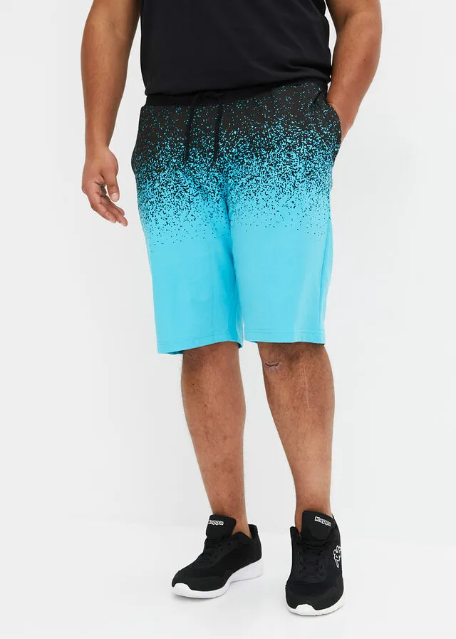 Bermudas de chándal Azul caribe/negro estampado