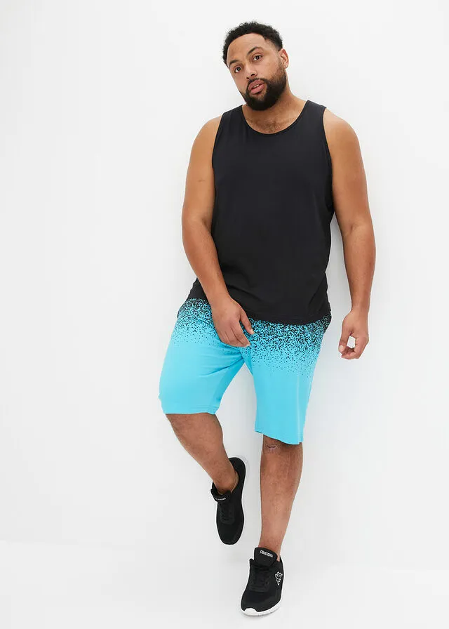 Bermudas de chándal Azul caribe/negro estampado