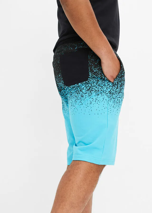 Bermudas de chándal Azul caribe/negro estampado