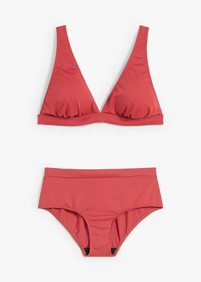 Bikini bustier (2 piezas) rojo carmín