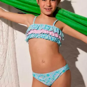 Bikini niña Ysabel Mora liberty turquesa