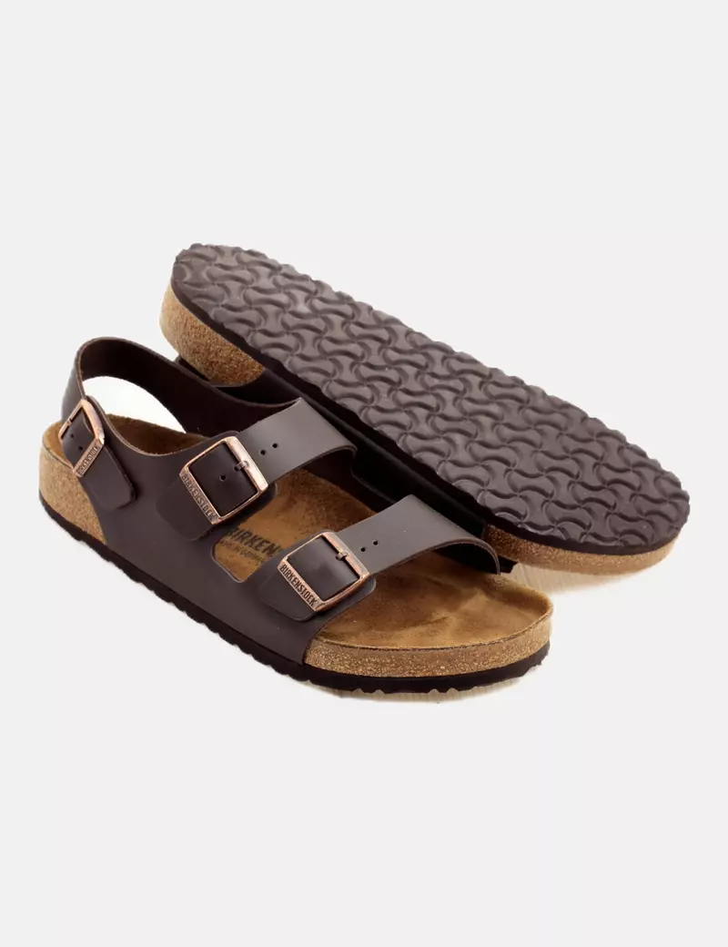 Birkenstock Sandalia marrón combinada