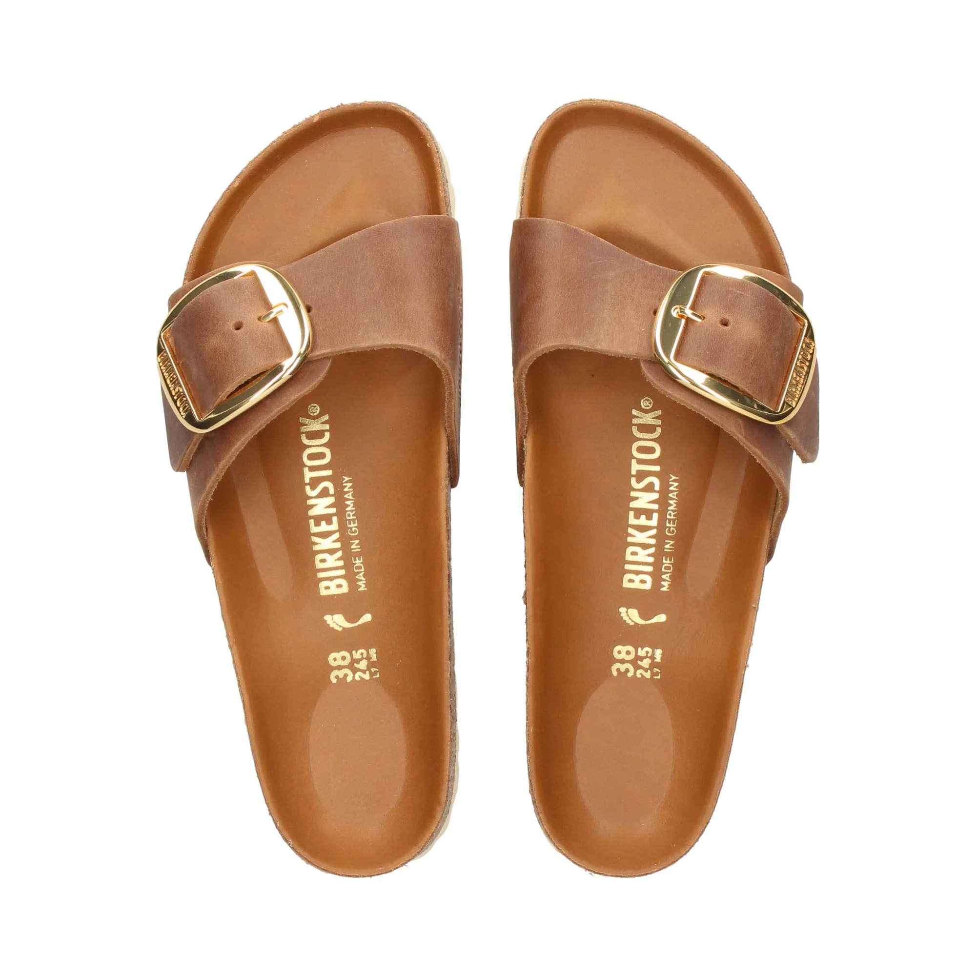 BIRKENSTOCK Sandalias planas de Mujer Cognac HEX