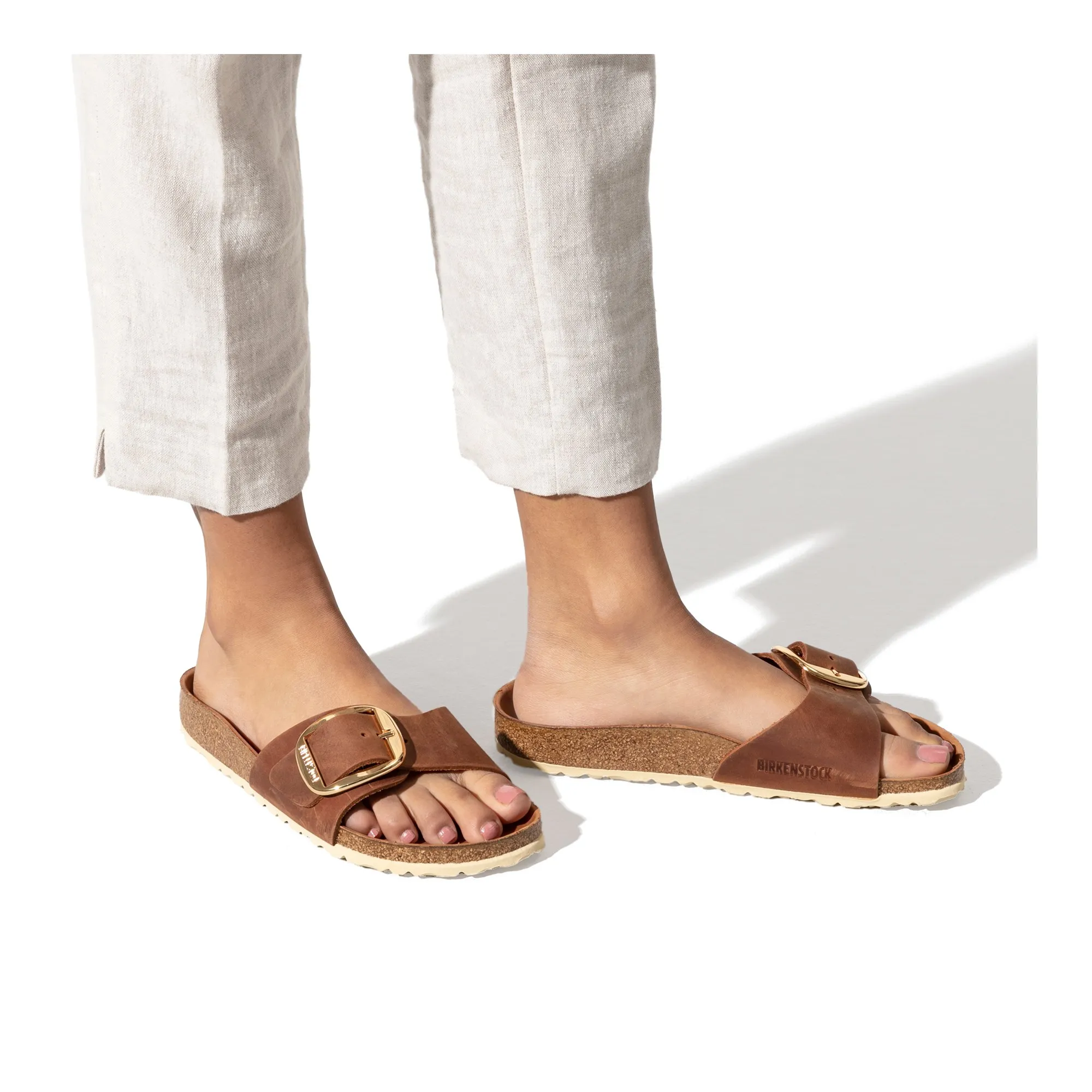 BIRKENSTOCK Sandalias planas de Mujer Cognac HEX