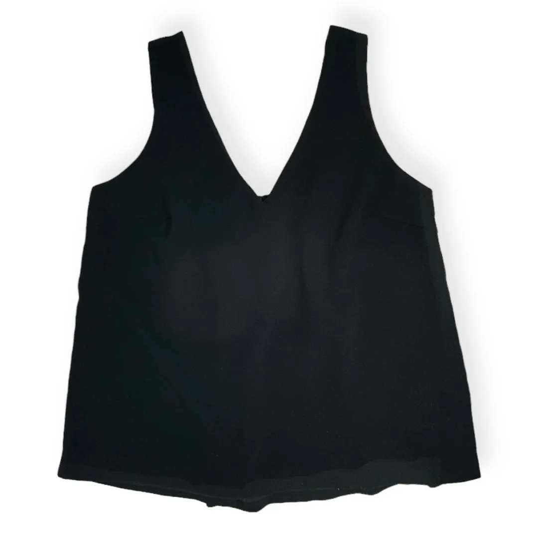 Black Top Sleeveless Designer Trina Turk, Size L