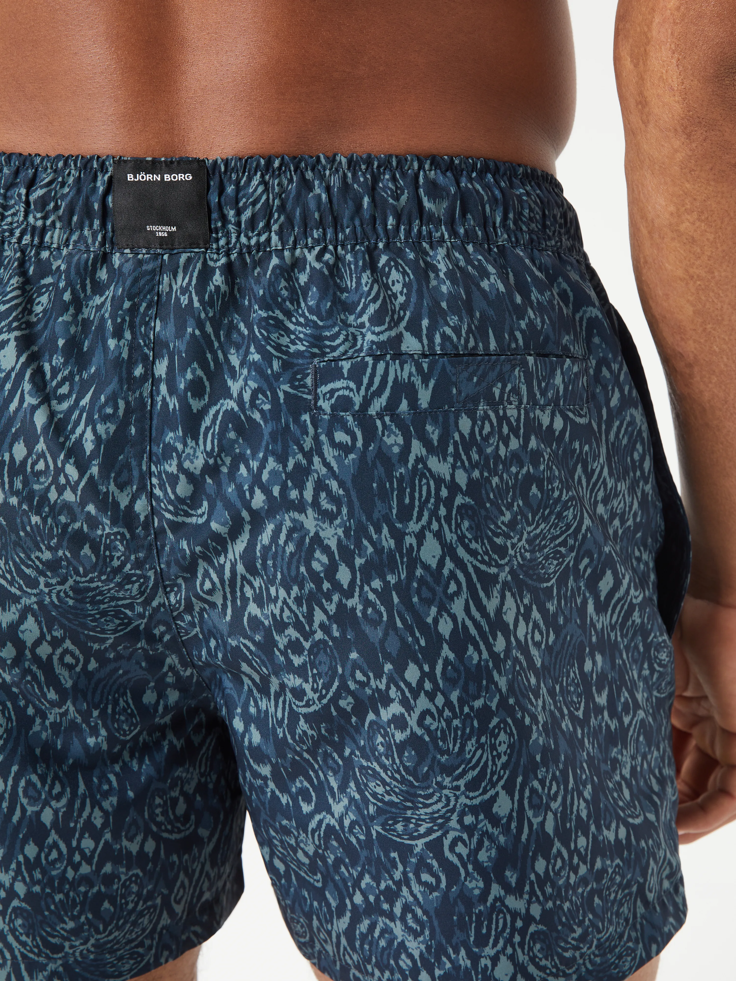 Borg Print Swim Shorts