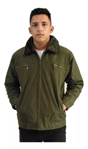 Campera Parka Hombre Impermeable Nylon Camisero Piel K-bed