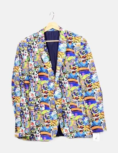 Giovanni Pera Blazer estampado multicolor