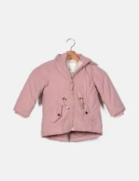 H&M Parka rosa acolchada