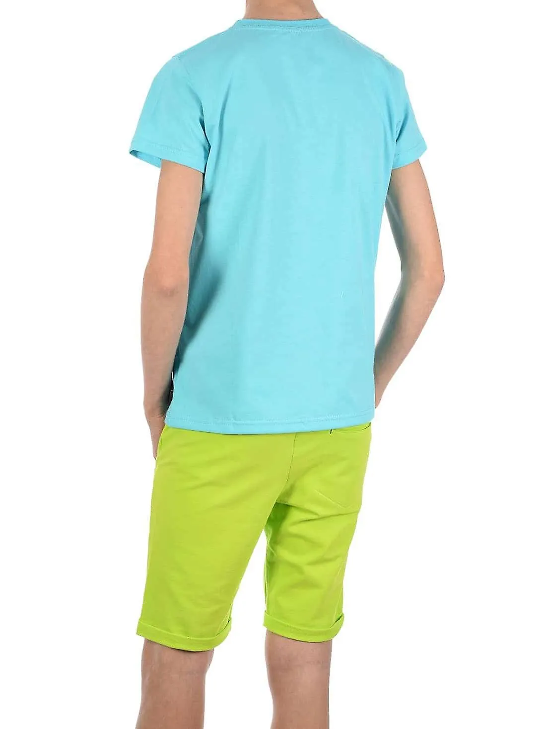 Jungen Sommer Set T-Shirt YES und Stoff Shorts