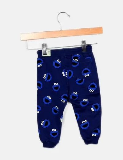 Lefties Pantalón jogger azul print