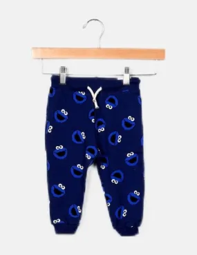 Lefties Pantalón jogger azul print