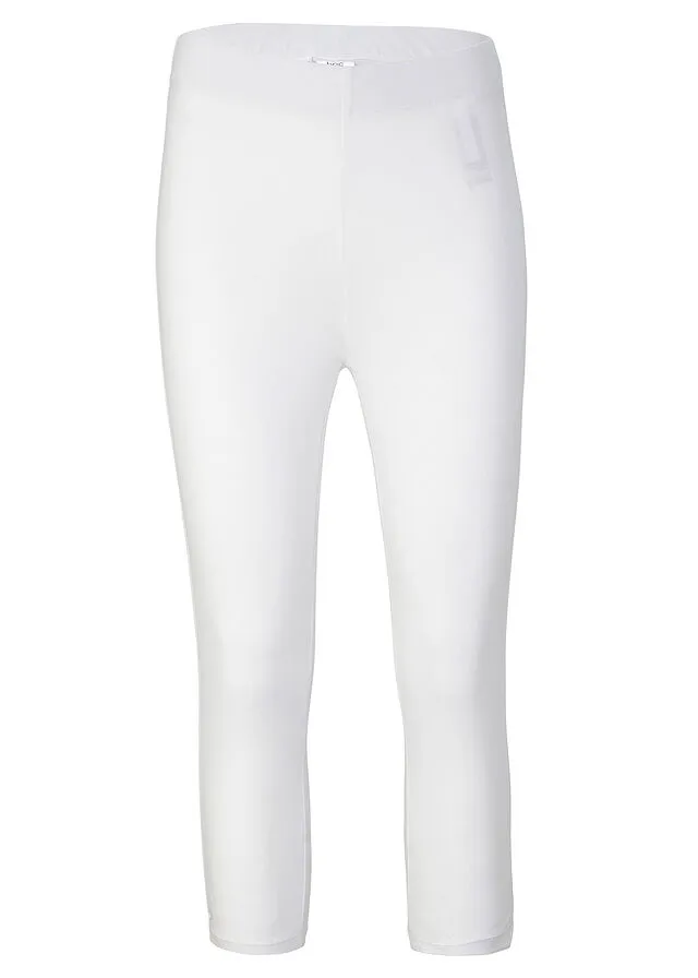 Leggings capri con cómoda cinturilla Blanco