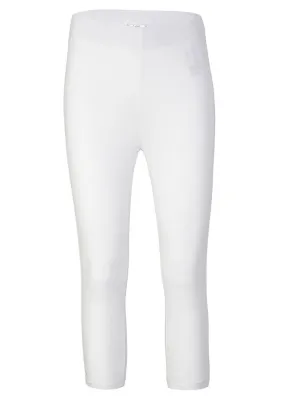 Leggings capri con cómoda cinturilla Blanco