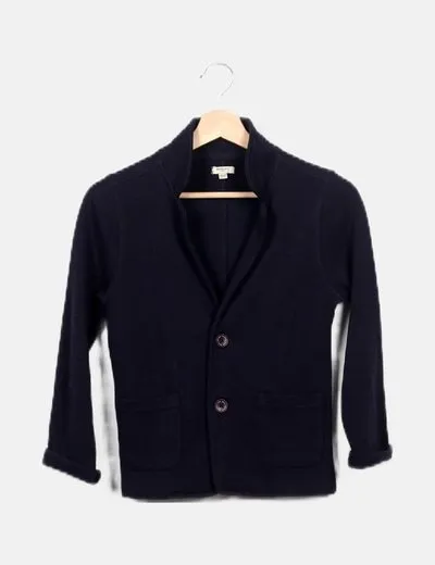 Mango Blazer azul marino textura