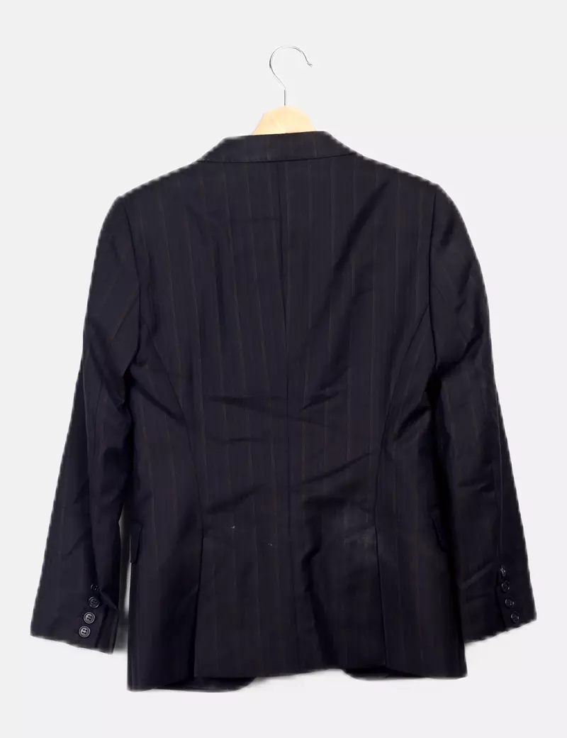 Massimo Dutti Blazer negra rayas