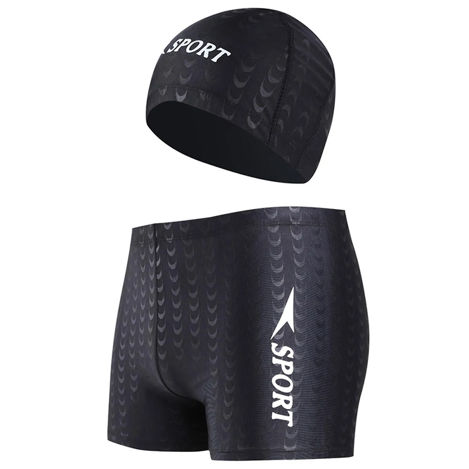 Men Casual Line Print High Stretch Swim High Elasticity And Softness Shorts Swimming Pants