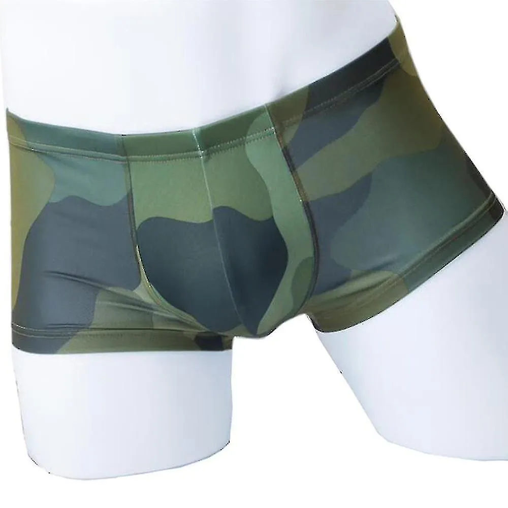 Mens Camo Boxers Briefs Breathable Underpants Underwear Shorts Panties