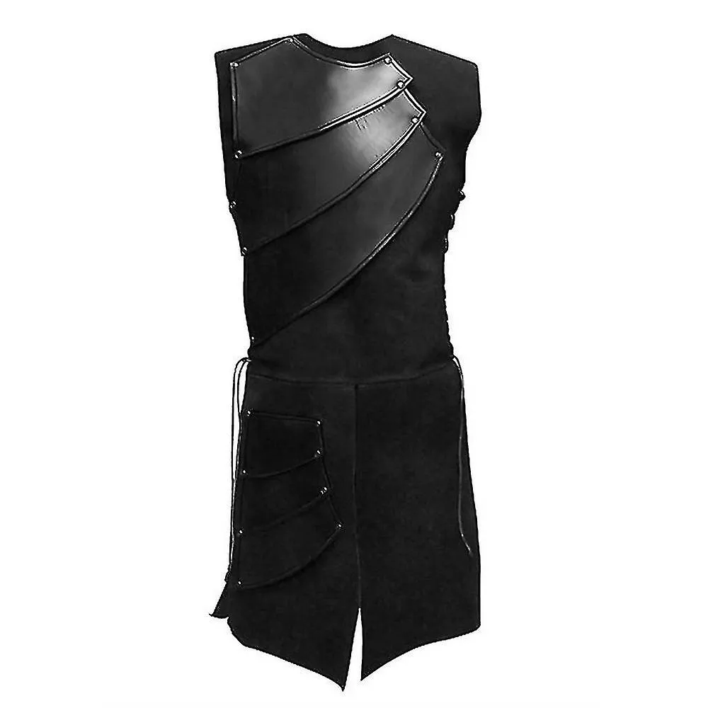 Mens   Medieval Retro Sleeveless Side Drawstring Split Vest Stage Costumes