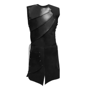 Mens   Medieval Retro Sleeveless Side Drawstring Split Vest Stage Costumes