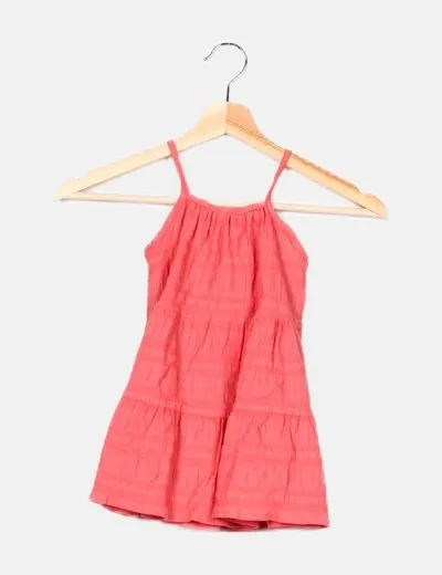 Name it Vestido texturizado coral