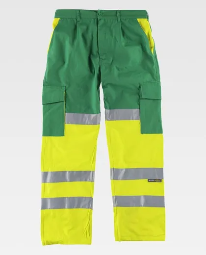 Pantalón combinado alta visibilidad Verde / Amarillo