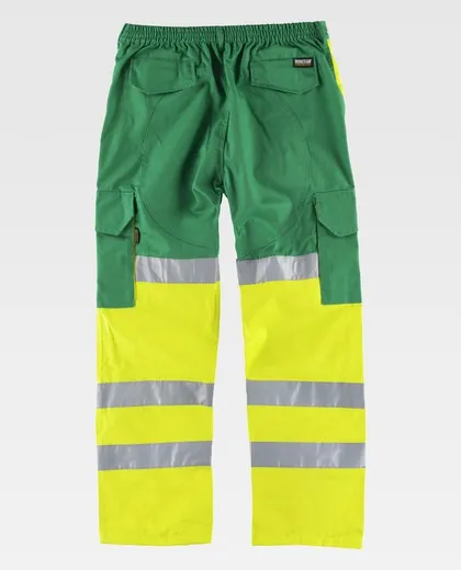 Pantalón combinado alta visibilidad Verde / Amarillo