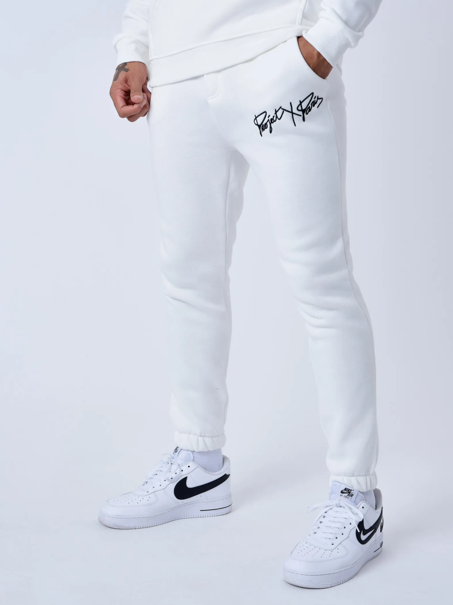 Pantalón de chándal básico con bordado completo del logotipo