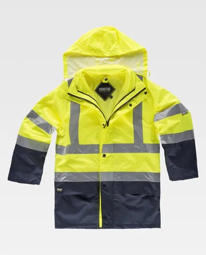 Parka 4 en 1 alta visibilidad con softshell Marino Amarillo