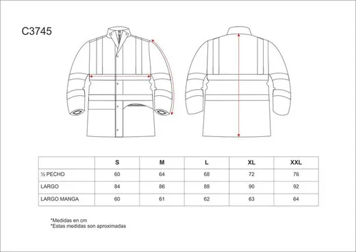 Parka 4 en 1 alta visibilidad con softshell Marino Amarillo