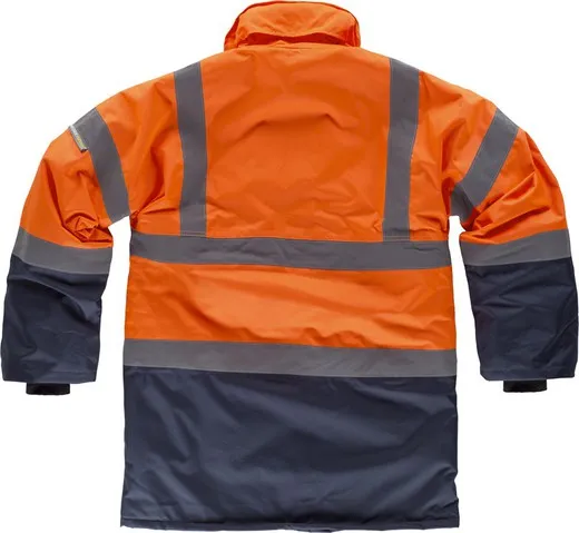 Parka combinada alta visibilidad Naranja / Marino