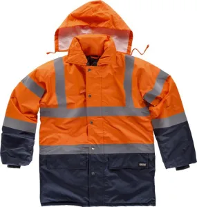 Parka combinada alta visibilidad Naranja / Marino