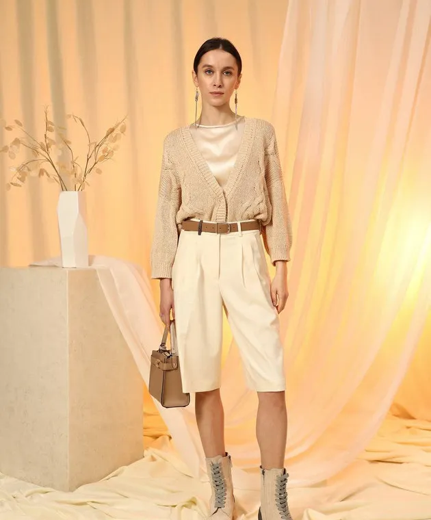 Peserico Beige Bermuda shorts