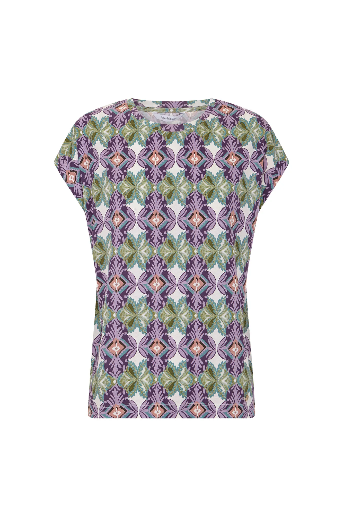 Printed sleeveless t-shirt