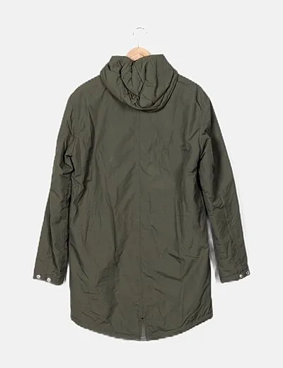 Pull&Bear Parka verde básica