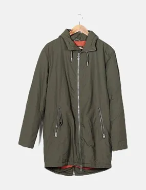 Pull&Bear Parka verde básica