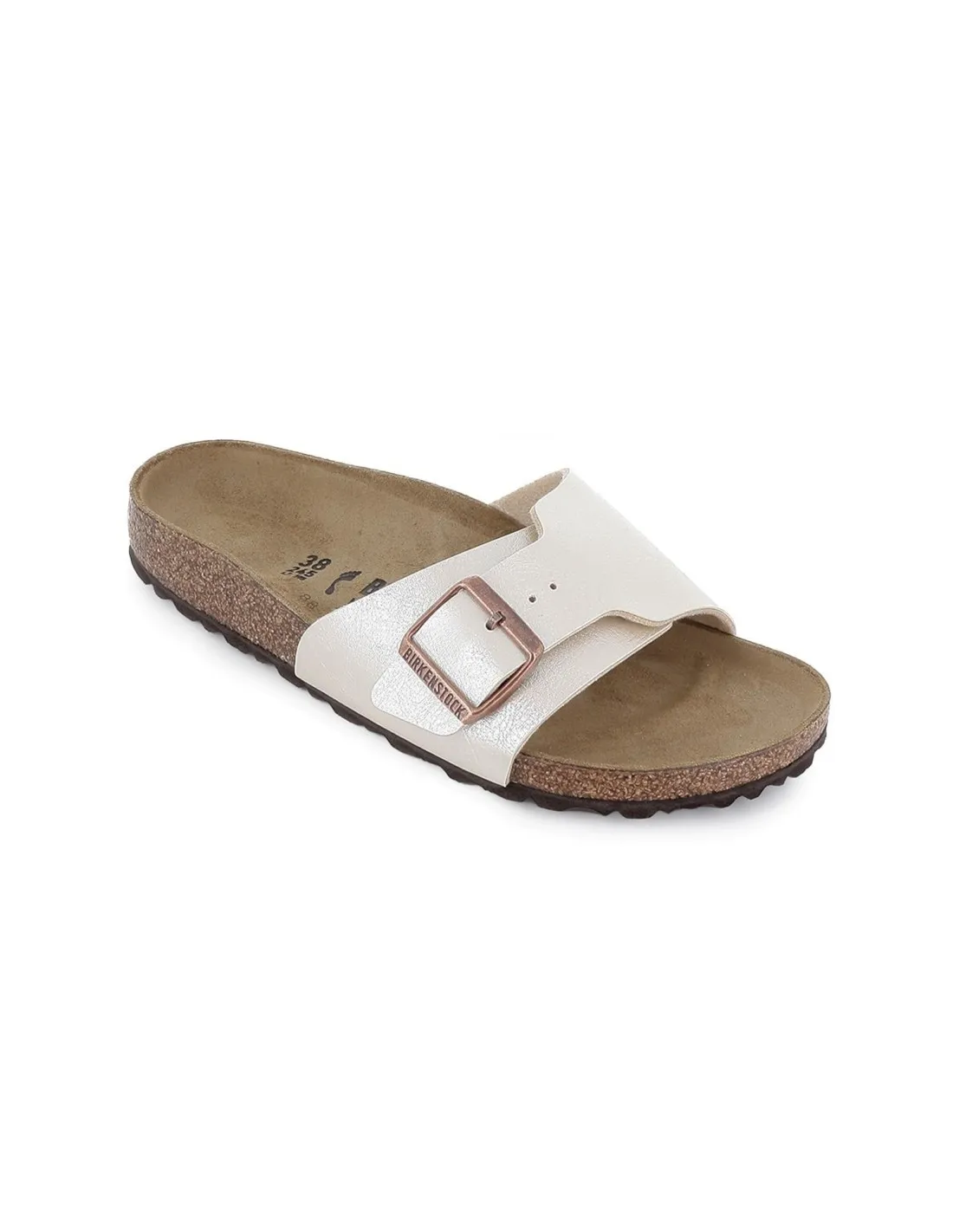 Sandalia abierta hebilla y suela EVA mujer blanco Birkenstock