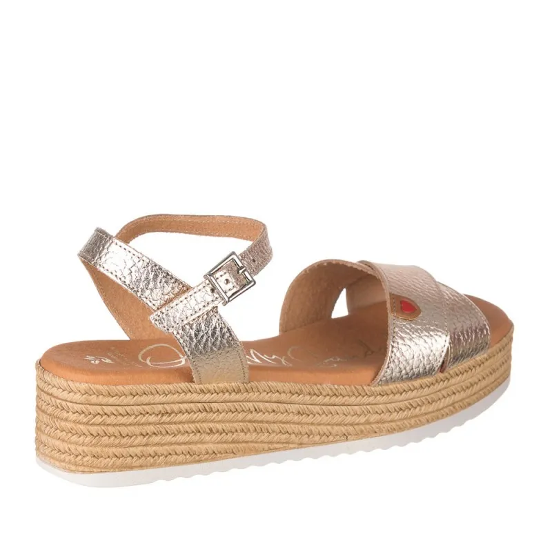 Sandalias De TacÓn Oh My Sandals 5466 Mujer Oro