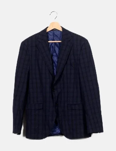 Selected Blazer azul marino cuadros