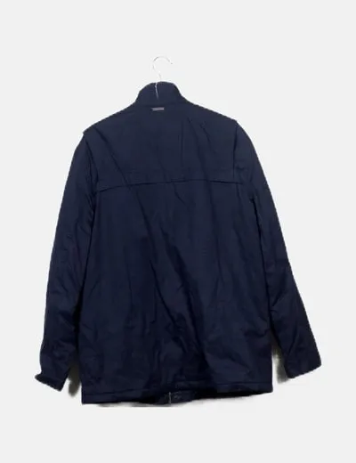 Springfield Parka azul marino detalle bolsillos