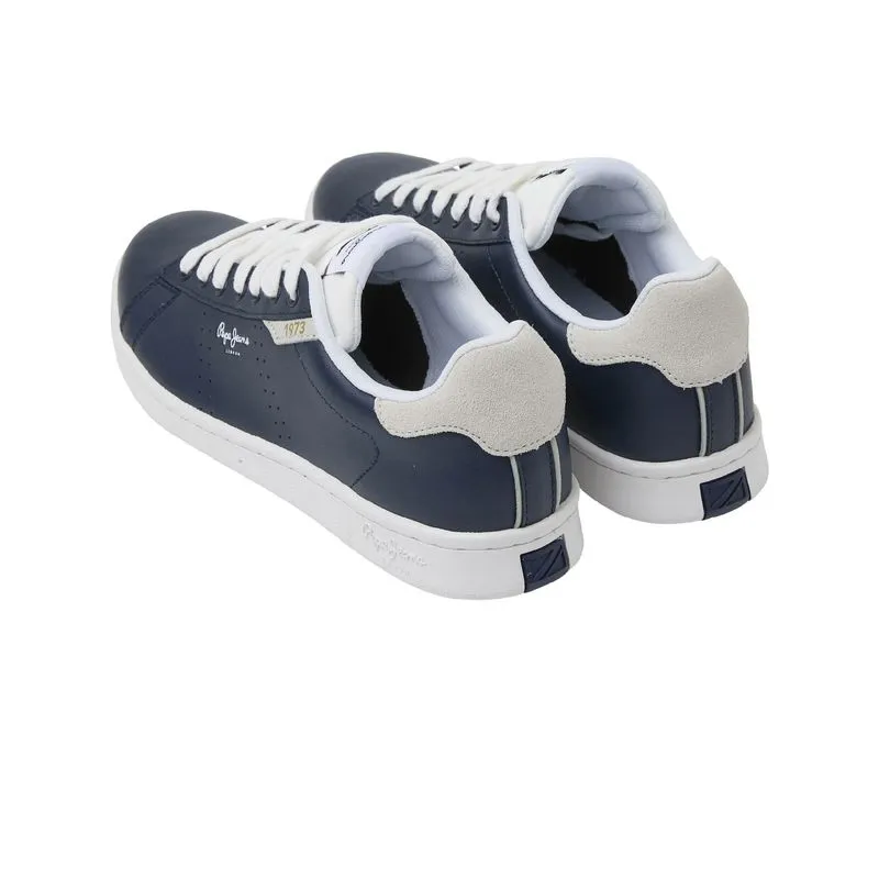 Tenis Pepe Jeans Hombre Player Basic Summer Azul - Blanco