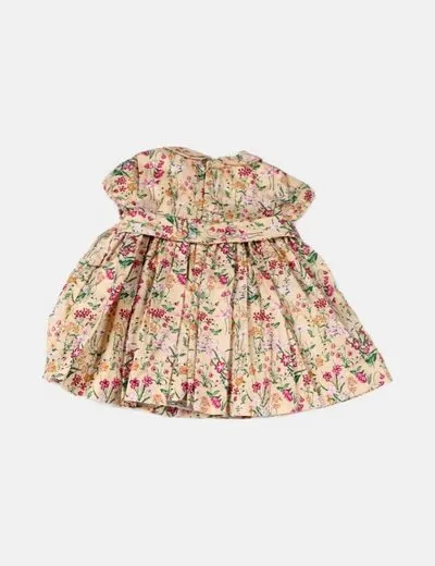 TIZZAS Vestido beige floral