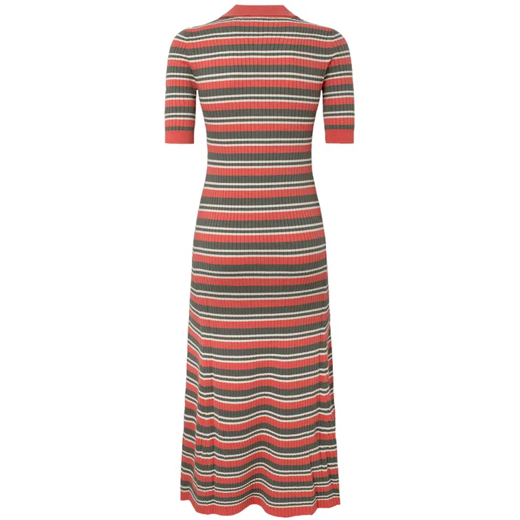 VESTIDO LARGO PUNTO CANALÉ RAYAS MUJER PEPE JEANS