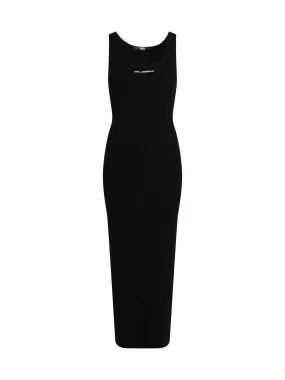 Vestido ' Rib-Knit Sleeveless ' Karl Lagerfeld en Negro