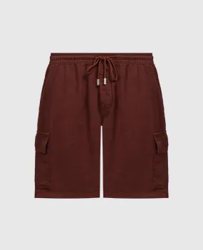 Vilebrequin Brown linen cargo shorts